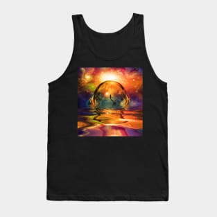 Glass sphere in vivid universe Tank Top